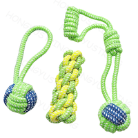 Jouets pour chiens en corde de coton durable à nouer pour chiens de petite/moyenne/grande taille, nettoyage des dents, vente en gros