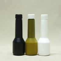 Botellas de Muestra de Combustible de 50 ml, HDPE, Blancas, Cilíndricas, de Cuello Largo, con Tapa de Rosca y Serigrafía para Gasolina, Automóviles, Motocicletas