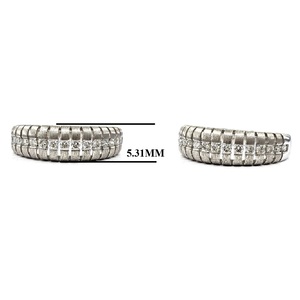 Joyería por encargo logotipo personalizado mejor calidad 18K oro blanco sólido diamante natural redondo anillo de banda pequeña para dama - Product Image 4