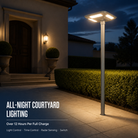 Lampe Solaire de Jardin 3700LM 120W à Fixation sur Poteau, Éclairage LED Extérieur avec Détection de Mouvement pour Parcs, Allées et Aménagements Paysagers - Fournisseur