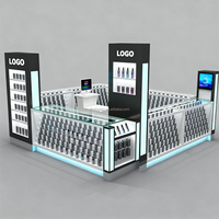 Vitrine de présentation de produits de fumage VVape personnalisée, vitrine en verre pour tabac à feuilles, comptoir, kiosque de centre commercial, accessoires pour boutique de fumée, luxe