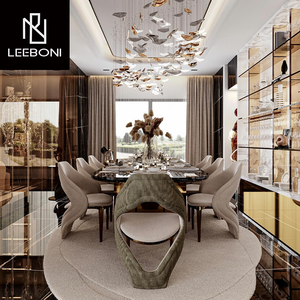 Bộ bàn ăn cao cấp thiết kế mới chất lượng cao chân inox giả đá mặt bàn đá cẩm thạch - Product Image 3