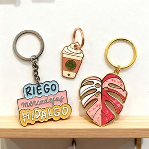 Porte-clés en métal personnalisé avec logo sur mesure, porte-clés design mignon, porte-clés en émail thé au lait aux bulles, accessoires - Product Image 4