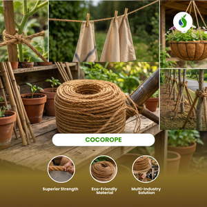 เชือกใยมะพร้าว COCOROPE หลายขนาด เส้นใยธรรมชาติ บิดเกลียว สีน้ำตาล 100 เมตร สำหรับทำสวน งานกลางแจ้ง งานผูกมัด และจัดสวน - Product Image 1