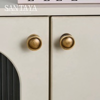 Poignée de porte de placard et de tiroir en laiton de style antique moyen, couleur bronze antique, à trou unique, petite poignée pour porte de meuble