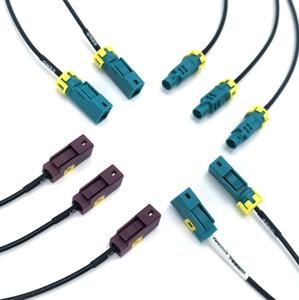 Tùy chỉnh OEM ODM mạ Vàng cáp đồng trục fakra nữ Z mã D mã 50ohm IP67 RG174 rg178 Braid lá chắn fep Áo khoác PTFE - Product Image 2