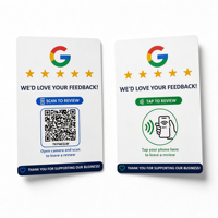 NFC-Bewertungskarte Google PVC CR80 QR-Code Tap-Feedback Tragbare Kundenbewertungskarte für Geschäftsmitarbeiter und Vertriebsteams
