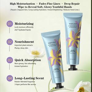 Crema de Manos Vegana OEM de Guangdong con Fresia, Colágeno y Vitamina C para el Cuidado de la Piel Seca, Antienvejecimiento, Reafirmante, Hidratante y Nutritiva, Personalizable - Product Image 3