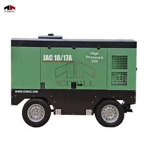 Di alta qualità JAC1817 serie a basso rumore portatile grande industria Diesel motore a vite compressore d'aria per l'estrazione mineraria