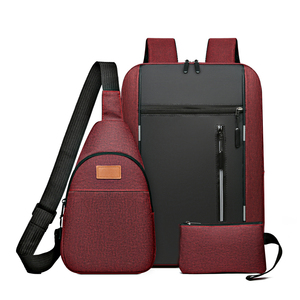 Custom Logo 3-in-1 <strong>Notebook</strong> &amp; School Backpack Set for Boys &amp; Girls Waterproof USB Computer Shoulder Bag Strap High School Travel - Product Image 1