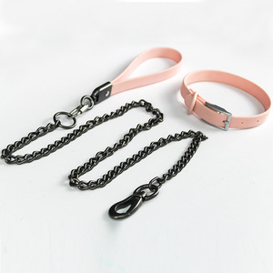 Laisse pour chien en acier inoxydable, collier enduit de PVC pour chiens de taille moyenne et grande, tels que les Golden Retrievers et les Labradors. - Product Image 3