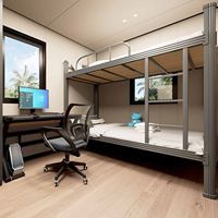 Maisons préfabriquées extensibles en duplex, villas de 40 pieds, maison conteneur avec 3 chambres et 2 salles de bain