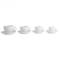 Maßgefertigtes Umweltfreundliches Weißes Porzellan Tee- und Kaffeetassen-Set Personalisierte Keramik-Untertassen für Werbegeschenke Heim Restaurant Hotel Nutzung