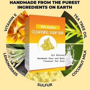 Jabón Limpiador Humectante con 10% <span class=keywords><strong>de</strong></span> <span class=keywords><strong>Azufre</strong></span> y Vitamina E, Totalmente Natural, Hecho a Mano, Tratamiento para el Acné para Rostro y Cuerpo, Venta <span class=keywords><strong>al</strong></span> <span class=keywords><strong>Por</strong></span> <span class=keywords><strong>Mayor</strong></span> - Product Image 5