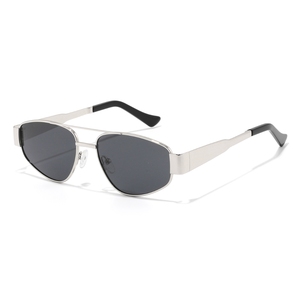 <b>Pilot</b> Sunglasses Full Rim Metal Frame Rectangle Shape Dark Gray Lenses UV400 Protection Unisex Adult Outdoors - Product Image 5