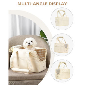 Sac de <span class=keywords><strong>transport</strong></span> pour petits animaux, sac de voyage pliable portable avec grande poche de rangement, design à bords souples pour chiots, chatons, petits chiens - Product Image 2