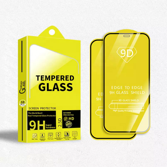 Wholesale Price 9D Full Cover Premium Tempered Glass Screen Protectors for iPhone 16 15 14 12 Pro Max Mini X XR XS 8 7 6 SE 2020