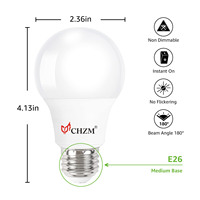 Ampoule LED CHZM échantillon gratuit 2700k-6500k 5W 7W 9W 12W 15W 18W 24W A60 Skd/ckd