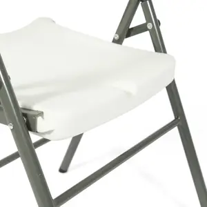 Hitree toptan taşınabilir katlanır beyaz plastik düğün etkinlikleri için sandalye kalıbı açık yemek plastik sandalye