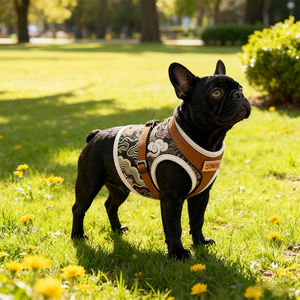 Arnés para Perros con Logotipo Personalizado OEM de Proveedor de Mascotas, Arnés Ajustable de Cuero Premium para Cachorros y Perros Teddy - Product Image 4