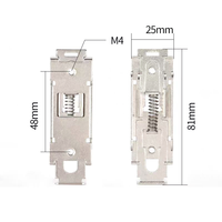 Relais statique miniature de haute qualité 25 mm pour rail DIN, contact haute puissance, étanche, fixation par clip, support de montage, radiateur