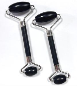 High Quality Facial <b>Roller</b> Massager Black Xiuyan <b>Jade</b> Massage Tool - Product Image 5
