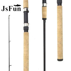 Cañas giratorias ultraligeras con mango de <span class=keywords><strong>madera</strong></span> de 1,65 M y 1,8 M, caña de pescar de fundición, cañas de trucha de fibra de carbono, caña con mango de corcho - Product Image 1