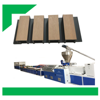 Ligne de production d'équipements de fabrication de panneaux muraux en PVC WPC à grille avec moteur Siemens à double vis et boîte de vitesses