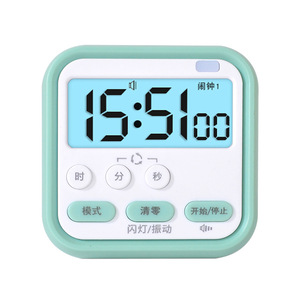 Electronic Time Clock Kitchen Student <b>Timer</b> Lcd Display Square Shape With Alarm Function For Study And Baking - Product Image 5