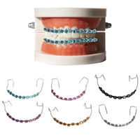 Chaîne décorative légère en plastique/acier inoxydable pour appareils dentaires – Gamme complète de couleurs tendance pour adultes