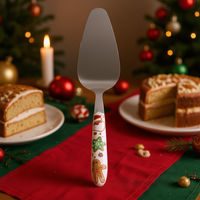 Spatula Kue Baja Excelsa 25x3.5x5.5 Cm Desain Natal Multiwarna Tidak Beracun Cuci Tangan Saja Asal Italia