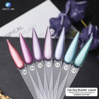 Polygels vegan pour œil de chat, liquide à consistance fine, paillettes, extension magnétique, poly polish réfléchissant, liquide de construction pour ongles en bouteille