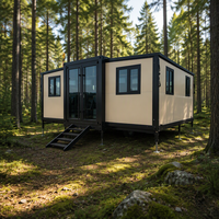 Maison mobile modulaire extensible en panneaux sandwich, style chinois, pour camps et bureaux