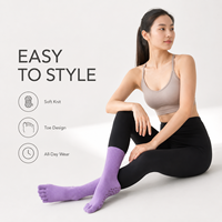Chaussettes de yoga et de Pilates antidérapantes à logo personnalisé, faible MOQ, couleur unie, pour barre et danse, pour femmes, directement de l'usine, marque privée