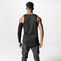 Camiseta sin Mangas para Hombre, Personalizable con Logotipo, 230 Gramos, Algodón Grueso, Térmica, Ecológica, Antibacteriana, Transpirable, para Fitness, de Secado Rápido