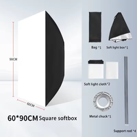 Système d'éclairage continu avec boîte à lumière photo de 60x90 cm, monture Bowens, équipement de studio de 60*90 cm, lumière douce pour accessoire de photographie