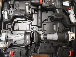 4in1 Brushless Cordless Lithium Battery Angle Drill Hammer Wrench Tool Set CB1013 Power Tool <b>Kit</b> CB1013 - Product Image 5