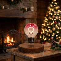 Lámpara Levitante Magnética, Lámpara de Escritorio Flotante Magnética con Filamento en Forma de Corazón y Bandeja de Doble Uso para Compradores Mayoristas de Regalos