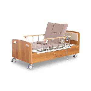 Cama de cuidados domiciliares rotativa automática para pacientes idosos, móveis hospitalares, de madeira elétrica para enfermagem