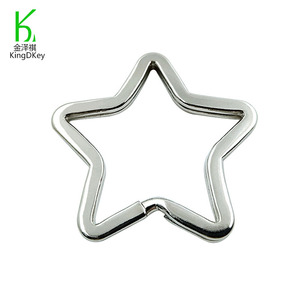 Suministro de alta calidad diferentes formas llavero corazón rectángulo estrella forma anillo dividido llavero - Product Image 6
