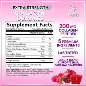 Gummies de collagène multi-vitamines à marque privée OEM/ODM pour la beauté des cheveux, de la peau et des ongles, soutien anti-rides pour adultes - Product Image 2