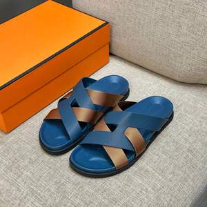 Мужские летние тапочки из натуральной кожи с открытым носком - Product Image 6