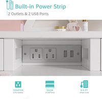 Ensemble de coiffeuse moderne de luxe en bois blanc avec lumières, table à langer et chaise pour appartement, chambre à coucher, station de maquillage