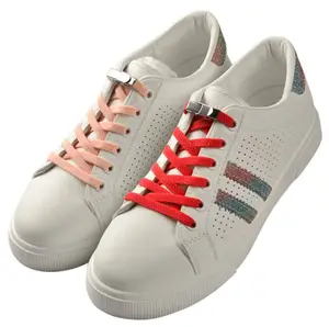 Sneaker Flat Lazy Shoelace No Tie lacci elastici con puntali per lacci delle scarpe in metallo