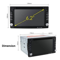 IPoster - Autoradio universel double DIN 6,2 pouces avec Carplay, GPS, navigation automobile, MP3/MP4, Android 13, stéréo