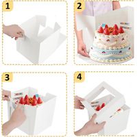 Boîte d'emballage de boulangerie personnalisée en carton blanc avec fenêtre, conteneur pliable pour pâtisserie et pain, pelliculage mat et gaufrage
