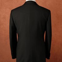 Costume sur mesure noir avec revers pour homme, costume classique pour homme, costume professionnel personnalisé, robe de mariée sur mesure
