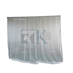 Adjustable Pipe and Drape Kit Aluminum Pipe and Drape <b>Frame</b> with White Curtains for <b>Wedding</b> Event Exhibition Decoration - Product Image 1
