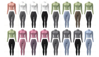 Vêtements de sport pour la course à pied, veste de sport à manches longues, pantalon de cyclisme et de randonnée, pantalon de fitness qui serre les fesses