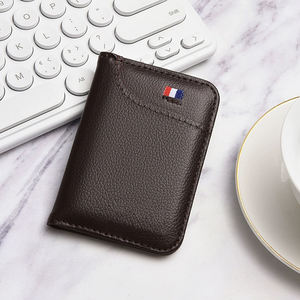 Porte-cartes PU avec logo personnalisé Portefeuilles à deux volets style coréen de haute qualité Portefeuille en cuir pour hommes avec utilisation de cartes de crédit - Product Image 6